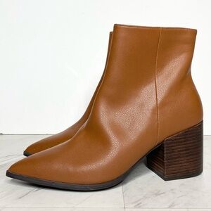 New! Linea Paolo Sadie Brown Heeled Bootie 11M